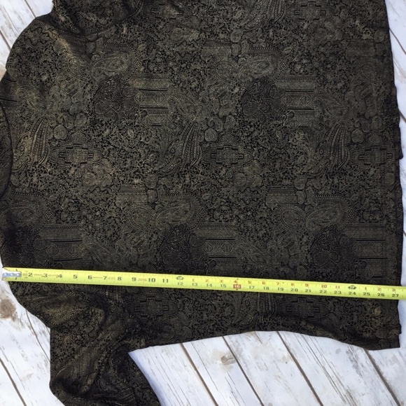 Long Plus Size Black Gold Top / Jacket by Vikki Vi - Picture 8 of 8